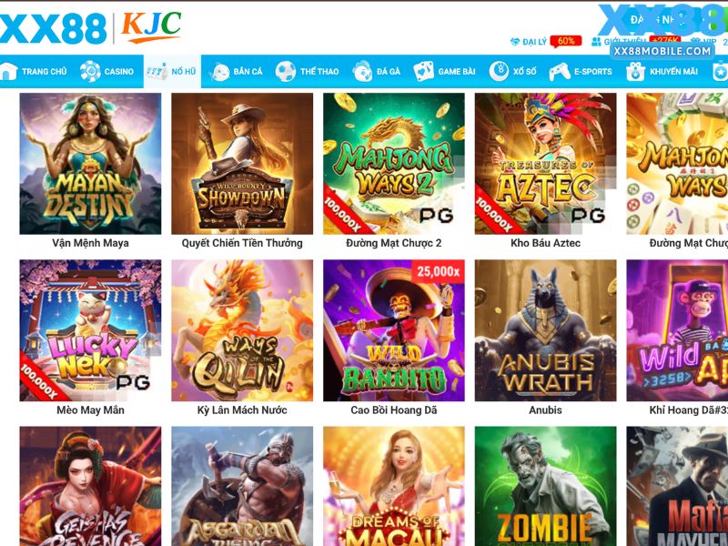 XX88 slot mang đến sự đa dạng chủ đề