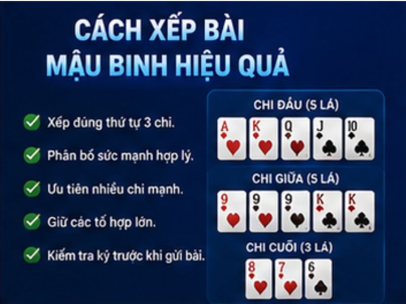 Cách Xếp Bài Mậu Binh Hiệu Quả