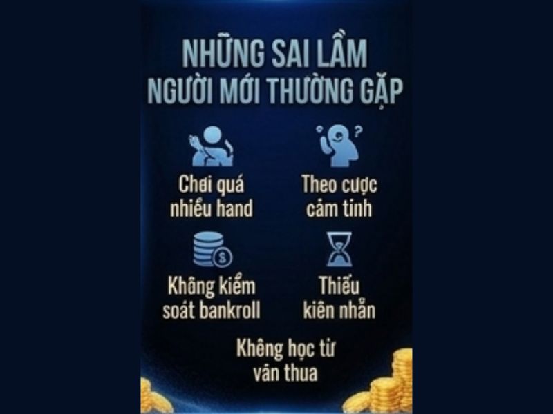 Những Sai Lầm Người Mới Thường Gặp Khi Chơi Poker XX88