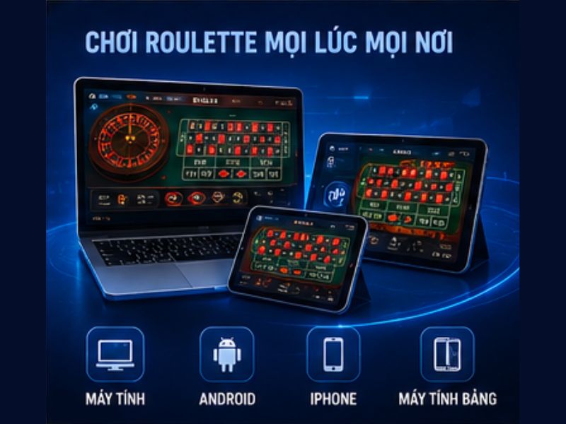 Tham gia Roulette XX88 trên nhiều thiết bị khác nhau